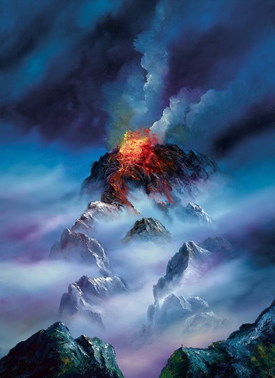 Blazing Clouds by Philip Gray - Embelished Canvas on Board